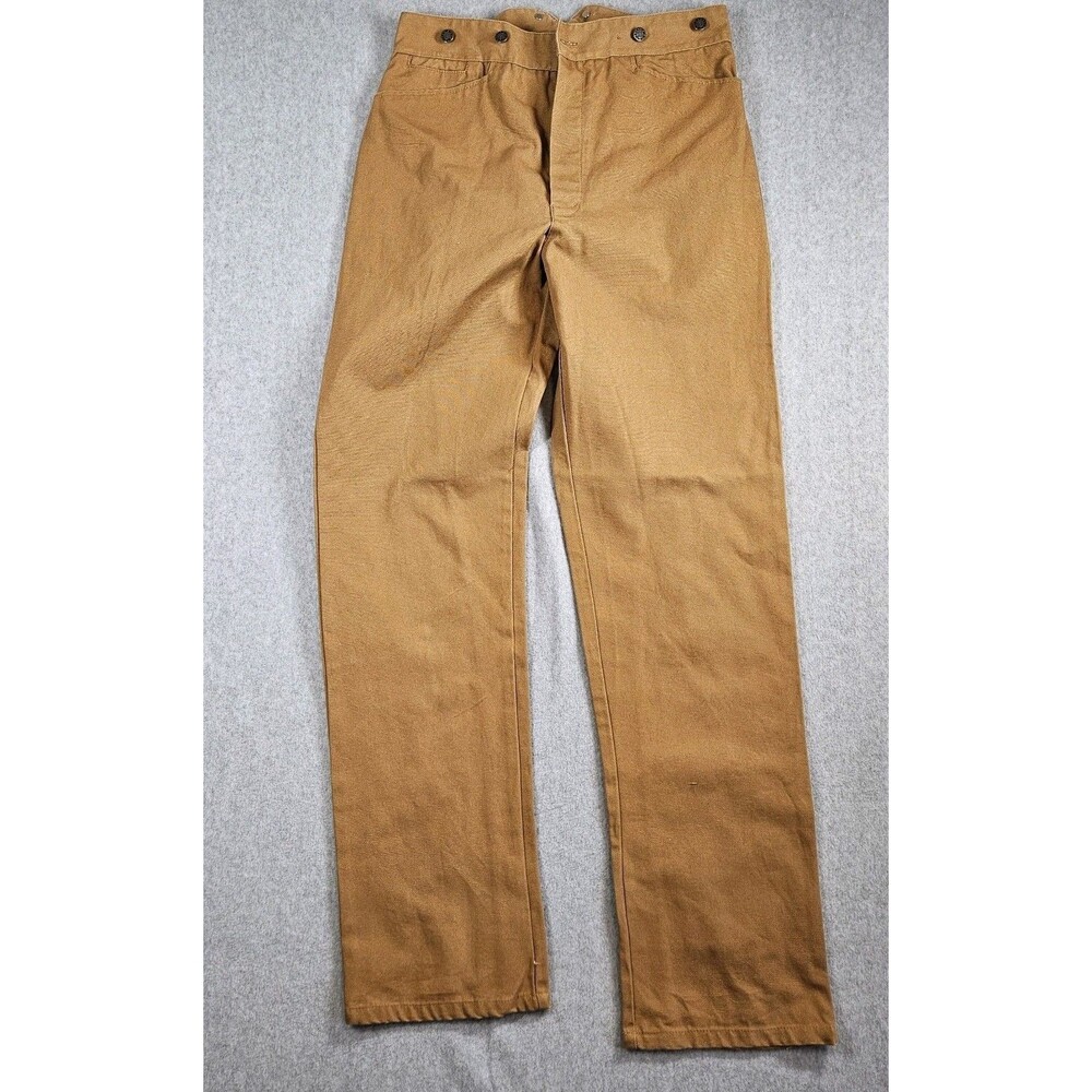 Wah Maker Frontier Clothing Mens Tan Canvas Pants 36 USA 32x36